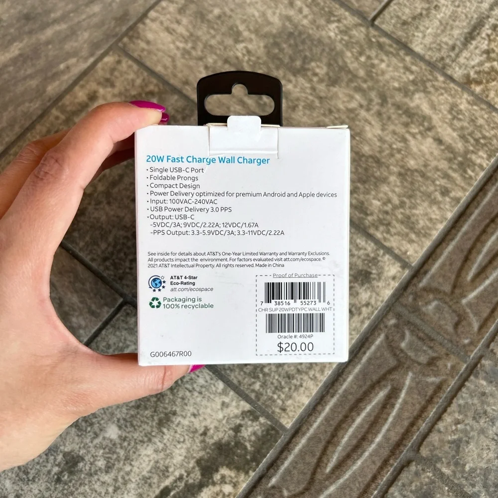 NWB AT&T 20W Wall Charger